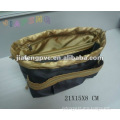 Golden and Black Satin Bag with with Pull String Bag